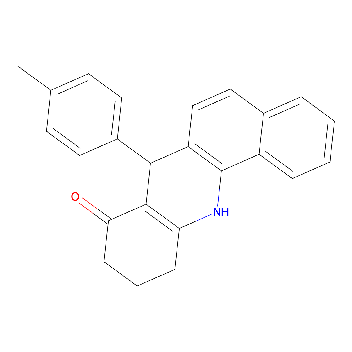 7-(4-Methylphenyl)-7,9,10,11-tetrahydrobenzo[c]acridin-8-ol molecular structure, CAS 384370-08-5