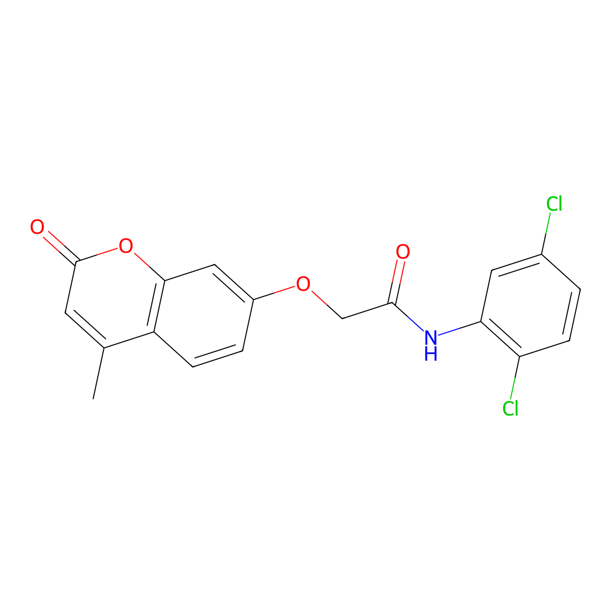 N-(2,5-dichlorophenyl)-2-(4-methyl-2-oxochromen-7-yl)oxyacetamide molecular structure, CAS 384372-69-4