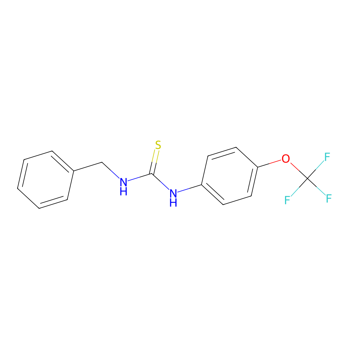 1-Benzyl-3-[4-(trifluoromethoxy)phenyl]thiourea molecular structure, CAS 384374-05-4