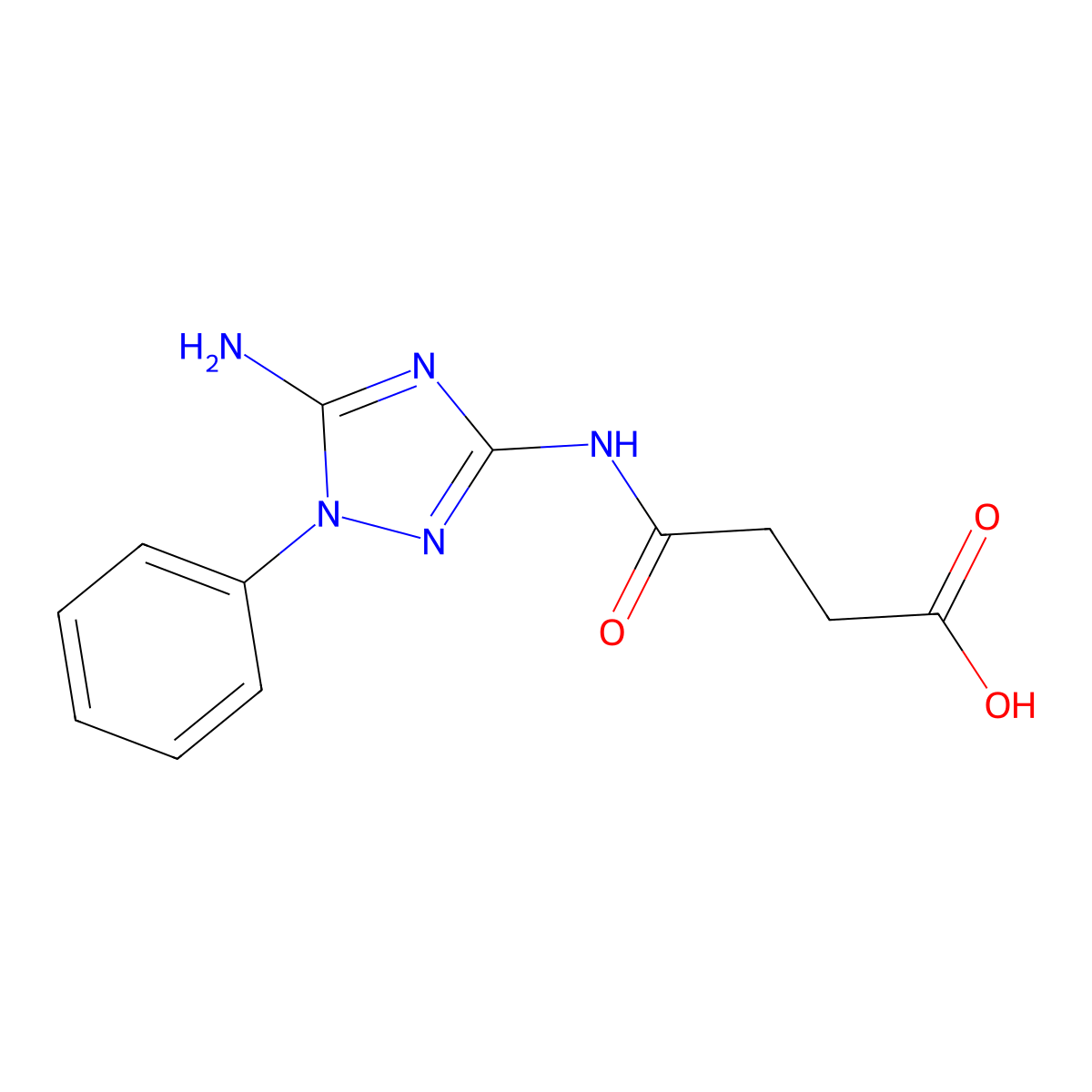 4-[(5-Amino-1-phenyl-1,2,4-triazol-3-yl)amino]-4-oxobutanoic acid molecular structure, CAS 384376-68-5