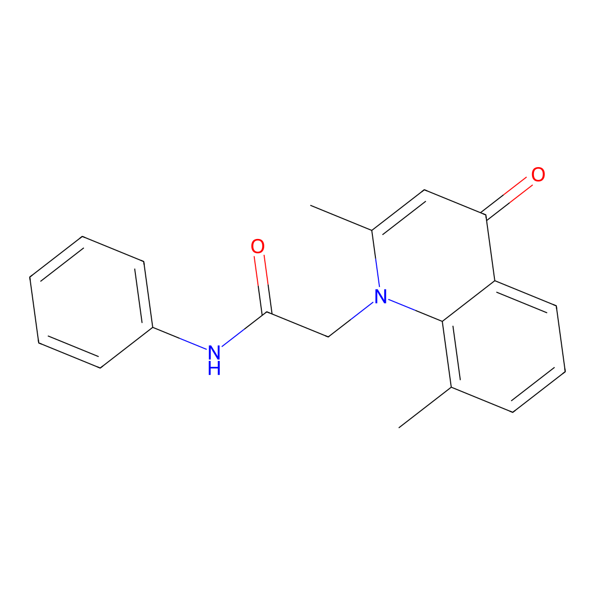 2-(2,8-dimethyl-4-oxoquinolin-1(4H)-yl)-N-phenylacetamide molecular structure, CAS 384376-89-0