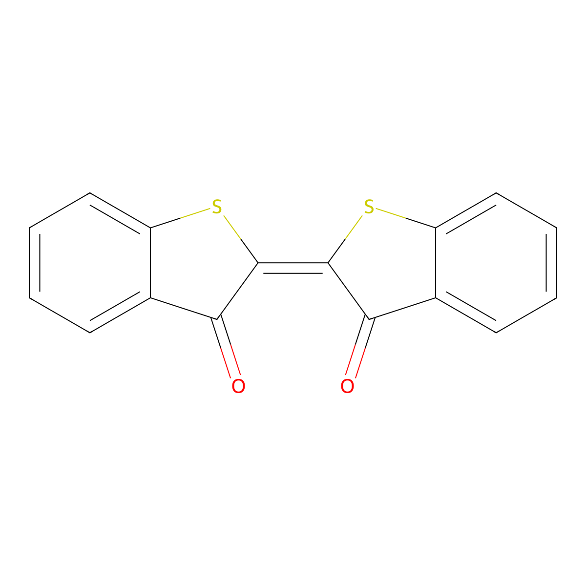 2-(3-Oxo-1-benzothiophen-2-ylidene)-1-benzothiophen-3-one molecular structure, CAS 3844-31-3