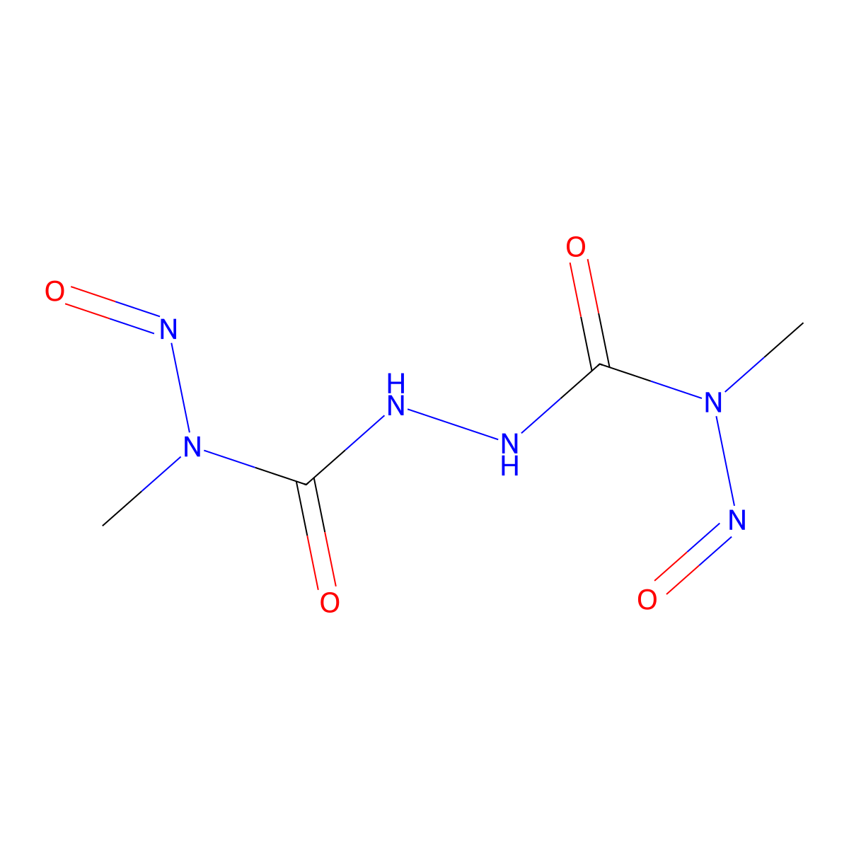 N1,N2-Dimethyl-N1,N2-dinitroso-1,2-hydrazinedicarboxamide molecular structure, CAS 3844-60-8
