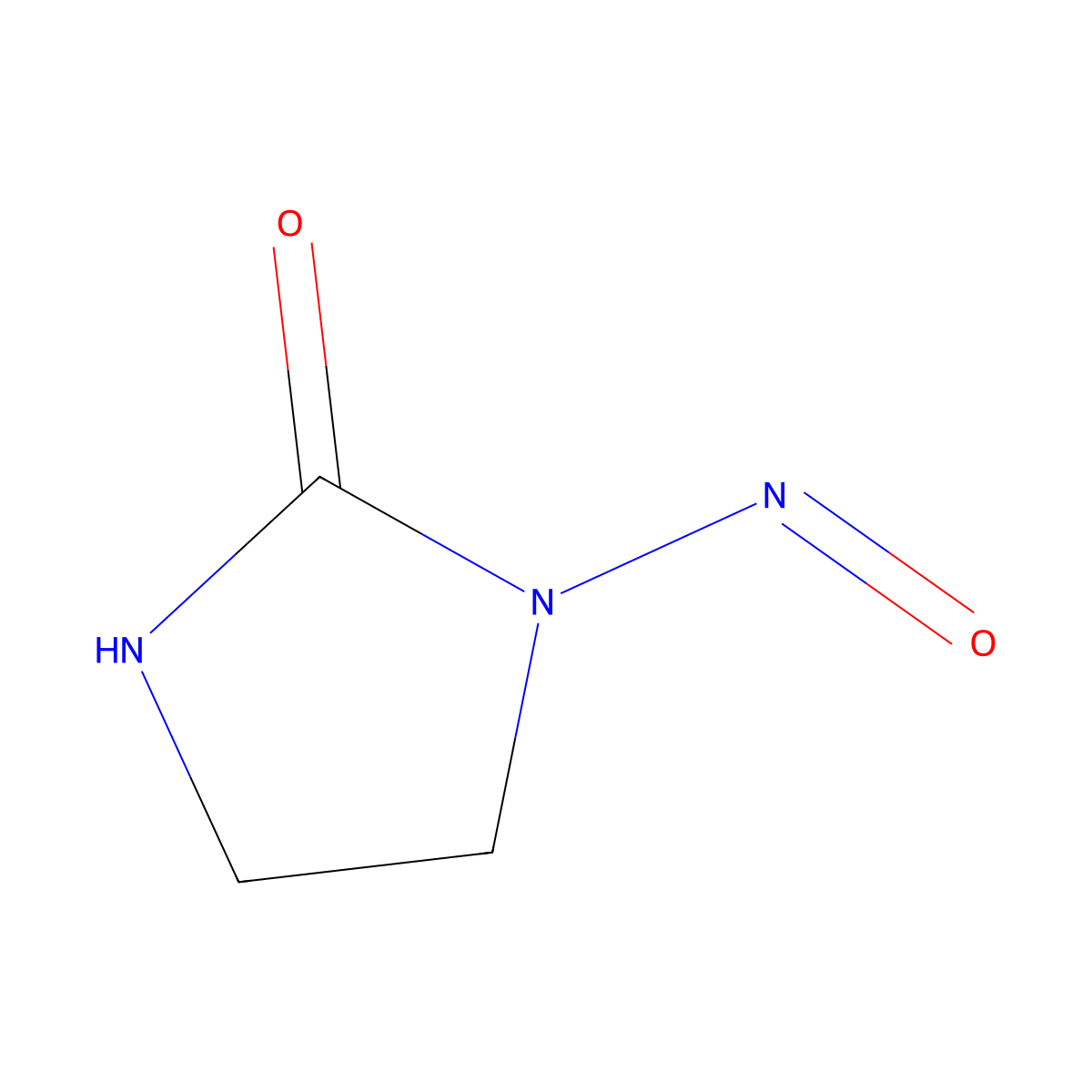 1-Nitroso-2-imidazolidinone molecular structure, CAS 3844-63-1