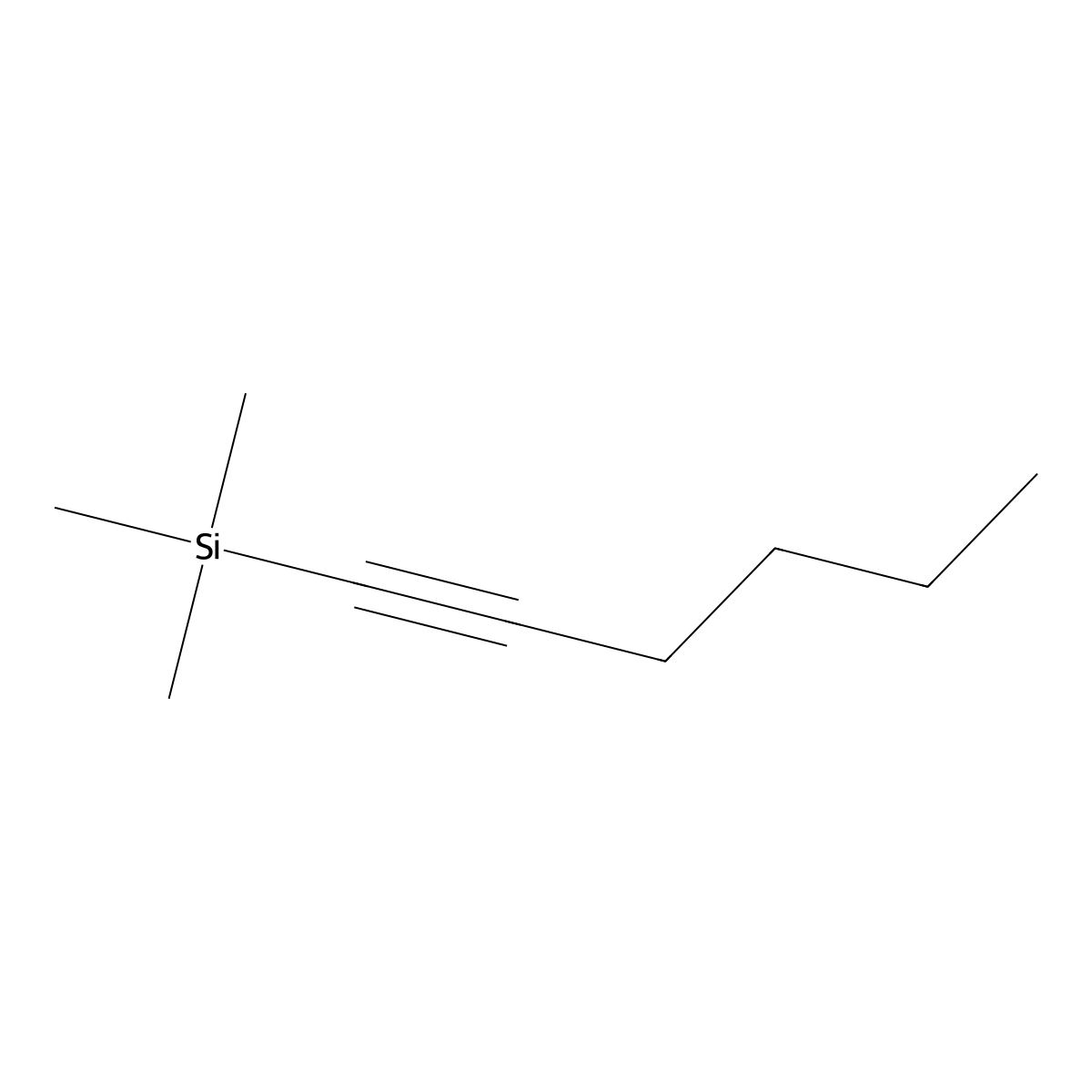 1-(Trimethylsilyl)-1-hexyne molecular structure, CAS 3844-94-8