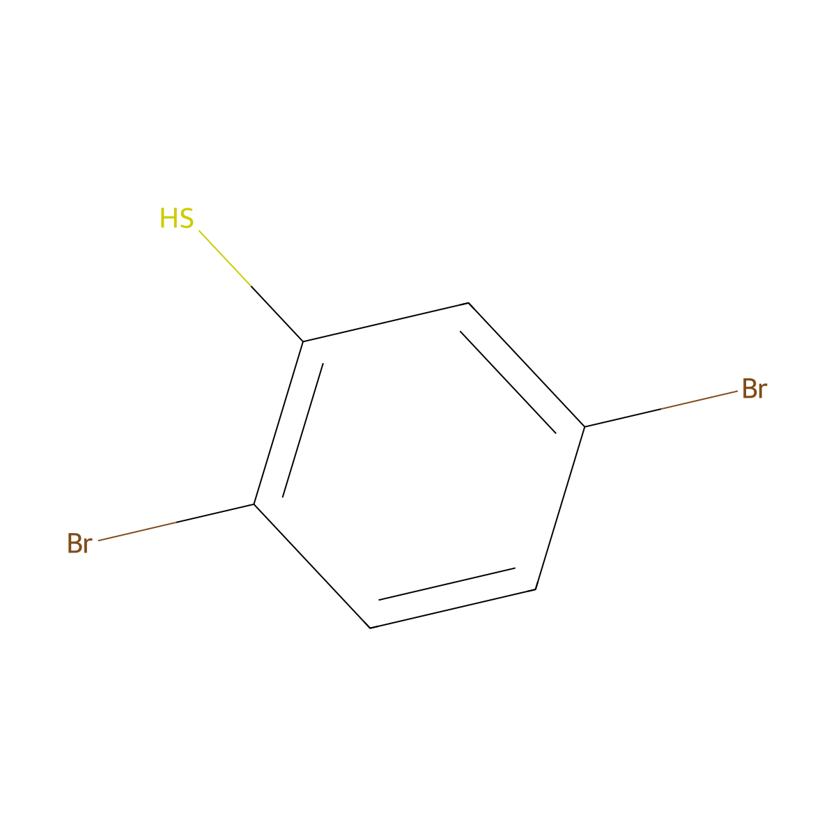 2,5-Dibromobenzenethiol molecular structure, CAS 38441-47-3