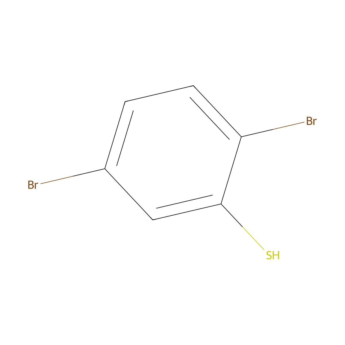 2,5-Dibromobenzenethiol molecular structure, CAS 38441-47-3