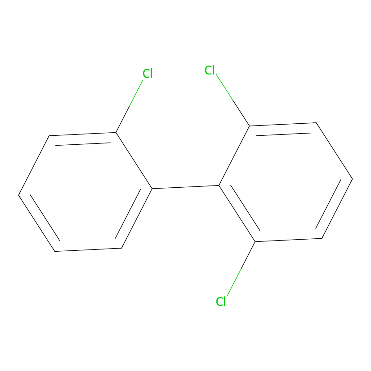 2,2',6-Trichlorobiphenyl molecular structure, CAS 38444-73-4