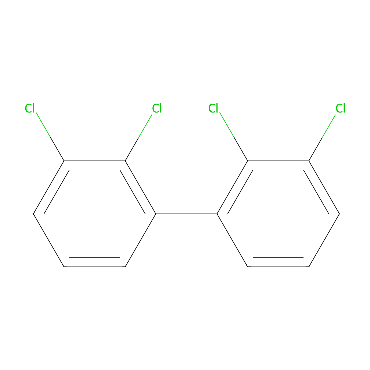 2,2',3,3'-Tetrachlorobiphenyl molecular structure, CAS 38444-93-8
