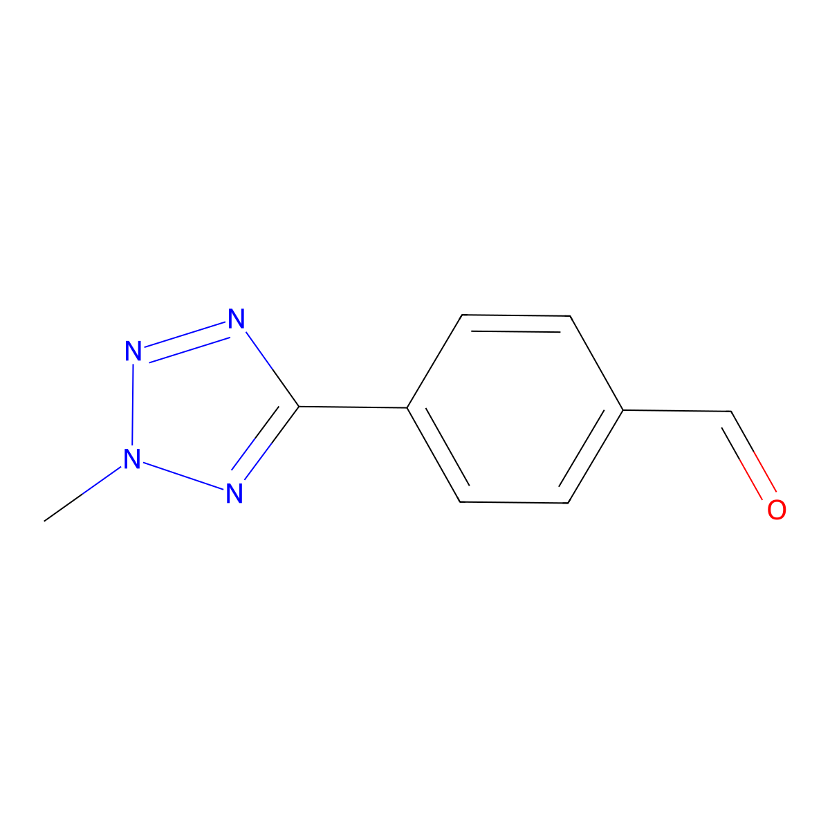 4-(2-Methyl-2H-tetrazol-5-yl)-benzaldehyde molecular structure, CAS 38446-81-0