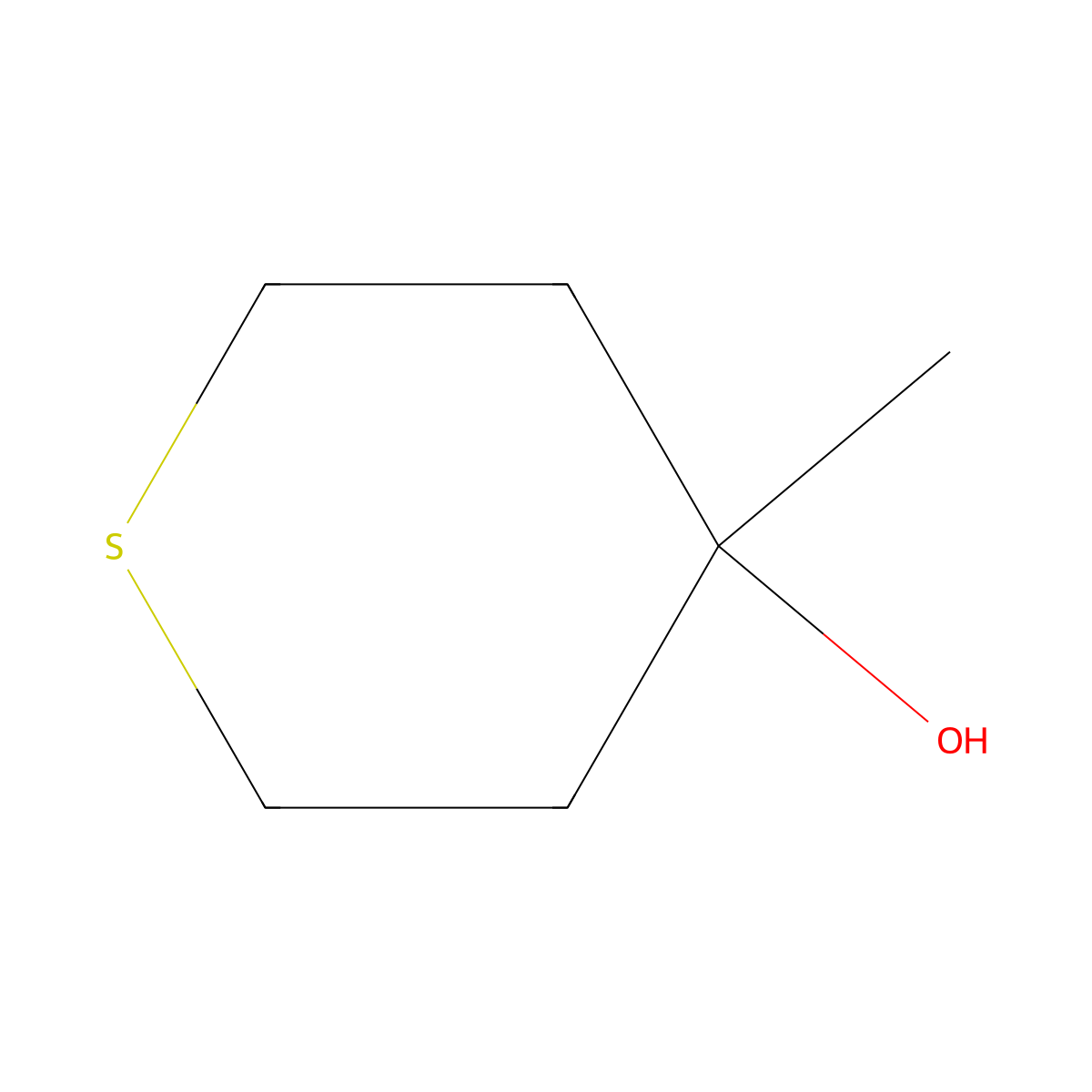4-Methylthian-4-ol molecular structure, CAS 38447-82-4
