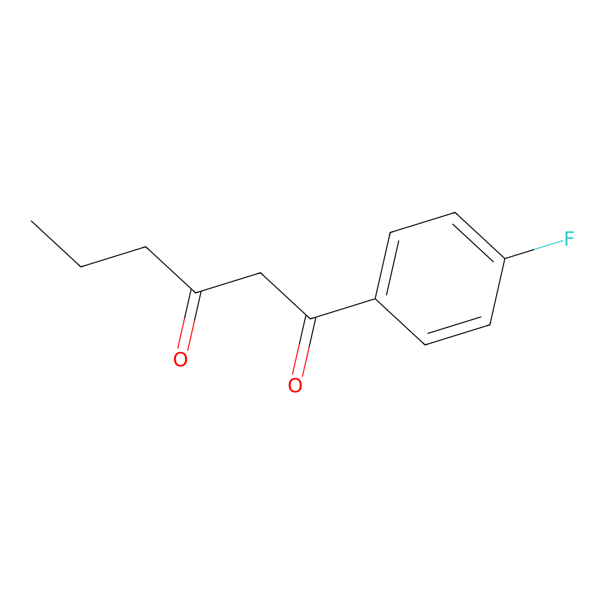 1-(4-Fluorophenyl)hexane-1,3-dione molecular structure, CAS 38448-88-3