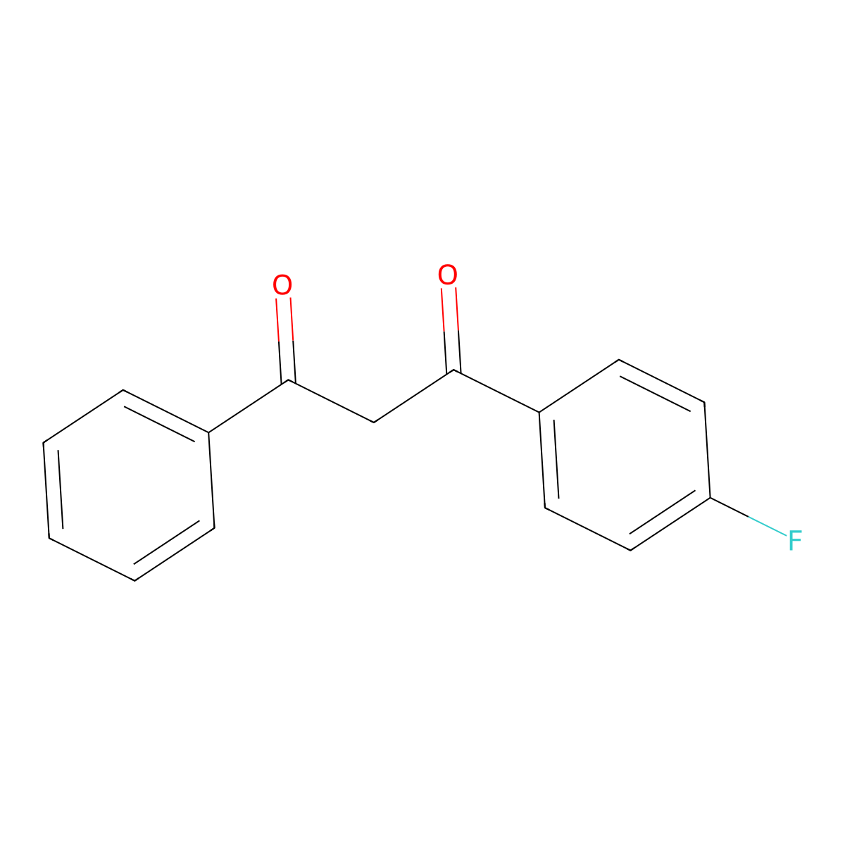 1-(4-Fluorophenyl)-3-phenylpropane-1,3-dione molecular structure, CAS 38448-95-2