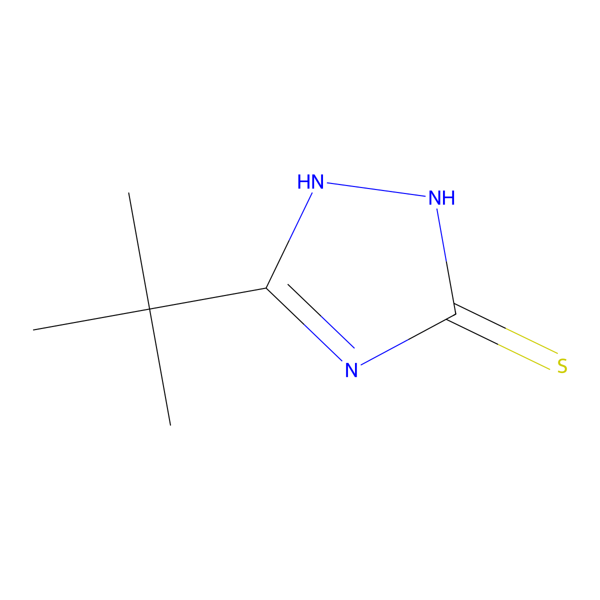 3-tert-Butyl-1H-1,2,4-triazole-5-thiol molecular structure, CAS 38449-51-3