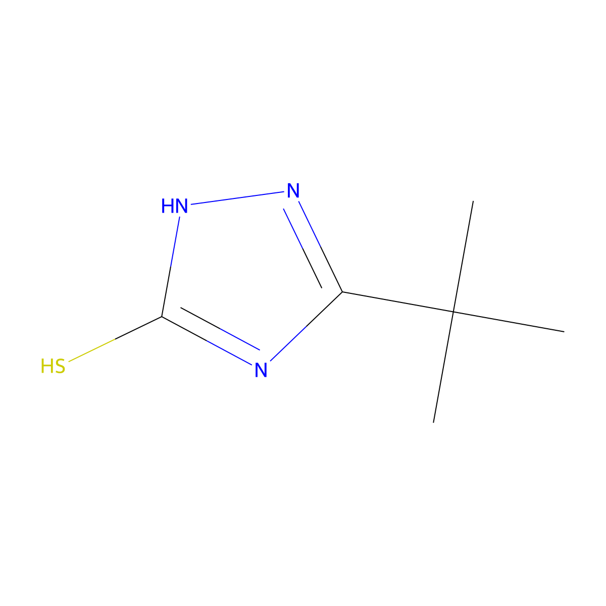 3-tert-Butyl-1H-1,2,4-triazole-5-thiol molecular structure, CAS 38449-51-3