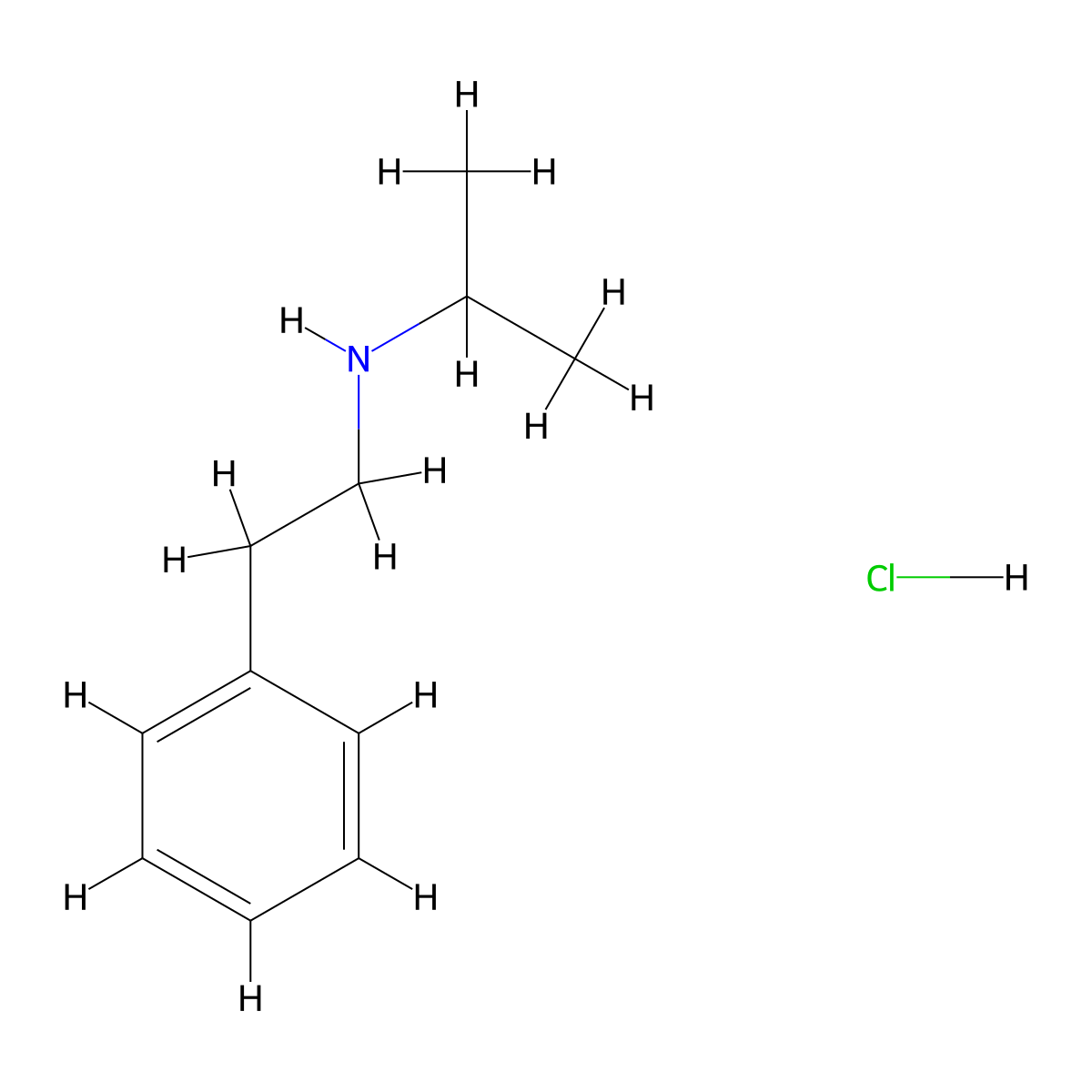 N-Isopropyl-N-phenethylamine hydrochloride molecular structure, CAS 38449-56-8
