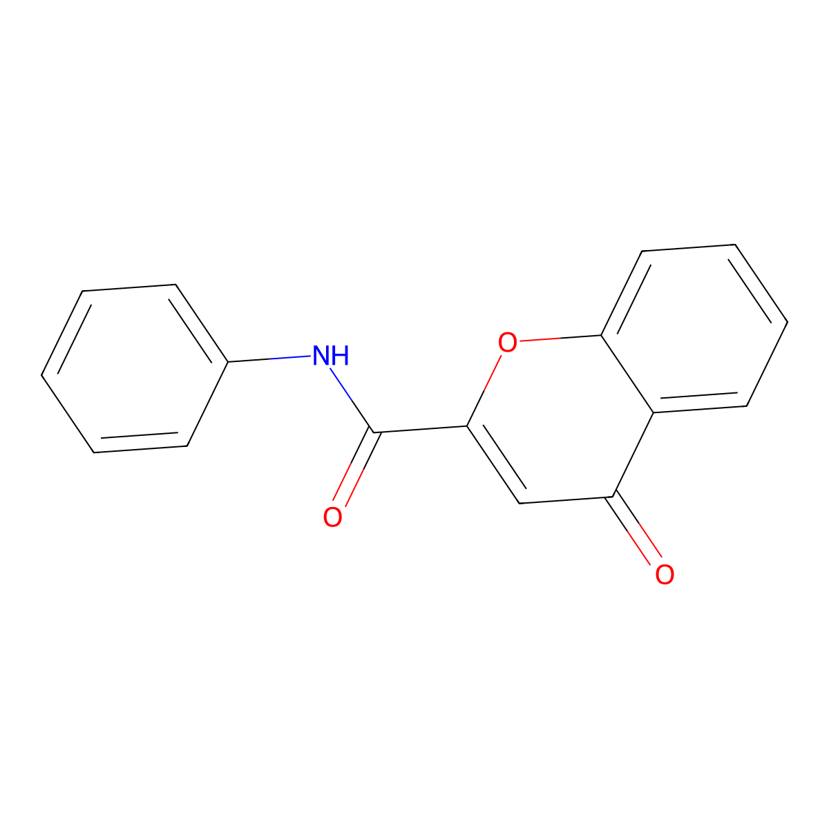 4-Oxo-N-phenyl-4H-chromene-2-carboxamide molecular structure, CAS 3845-16-7