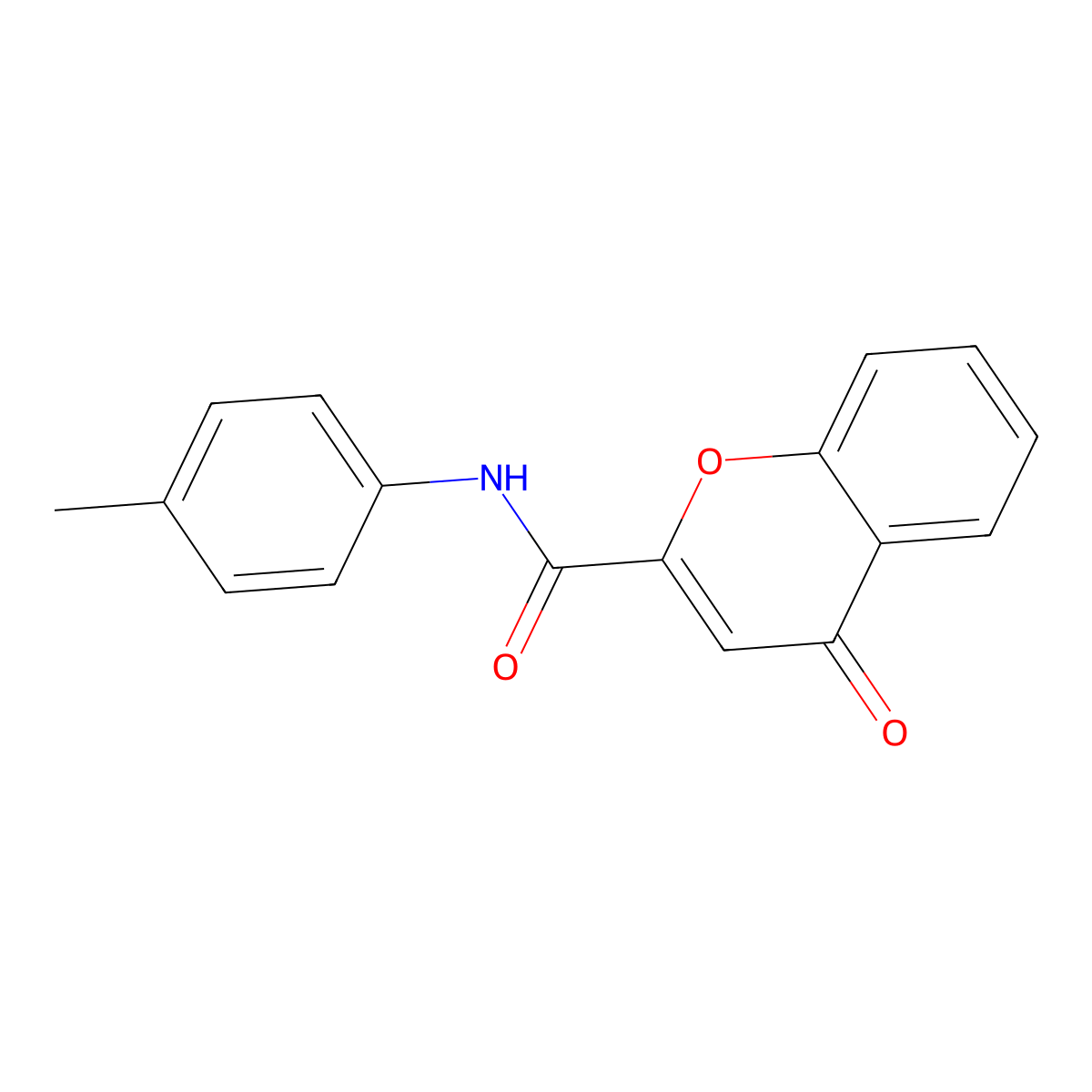 N-(4-methylphenyl)-4-oxo-4H-chromene-2-carboxamide molecular structure, CAS 3845-17-8