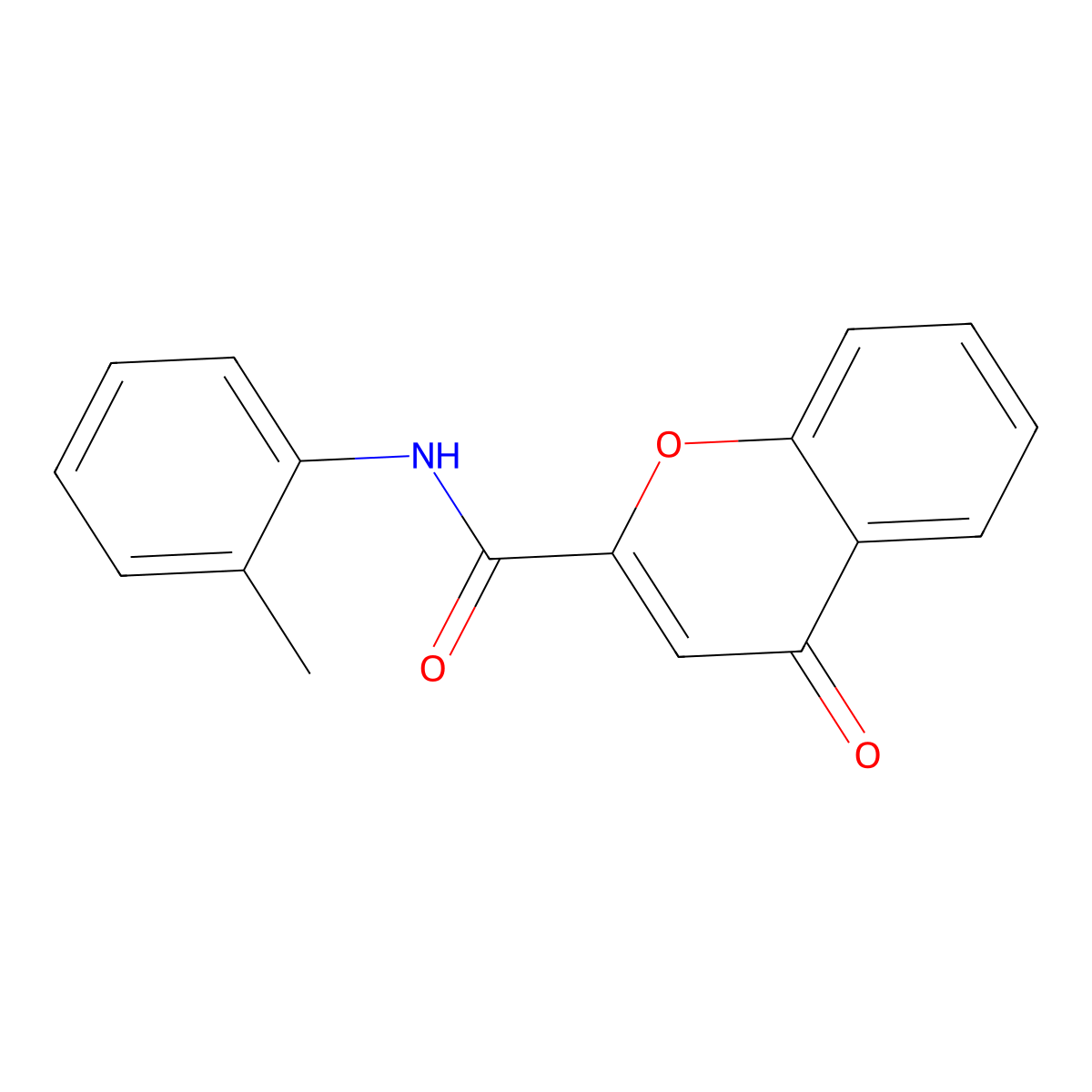 N-(2-methylphenyl)-4-oxo-4H-chromene-2-carboxamide molecular structure, CAS 3845-21-4