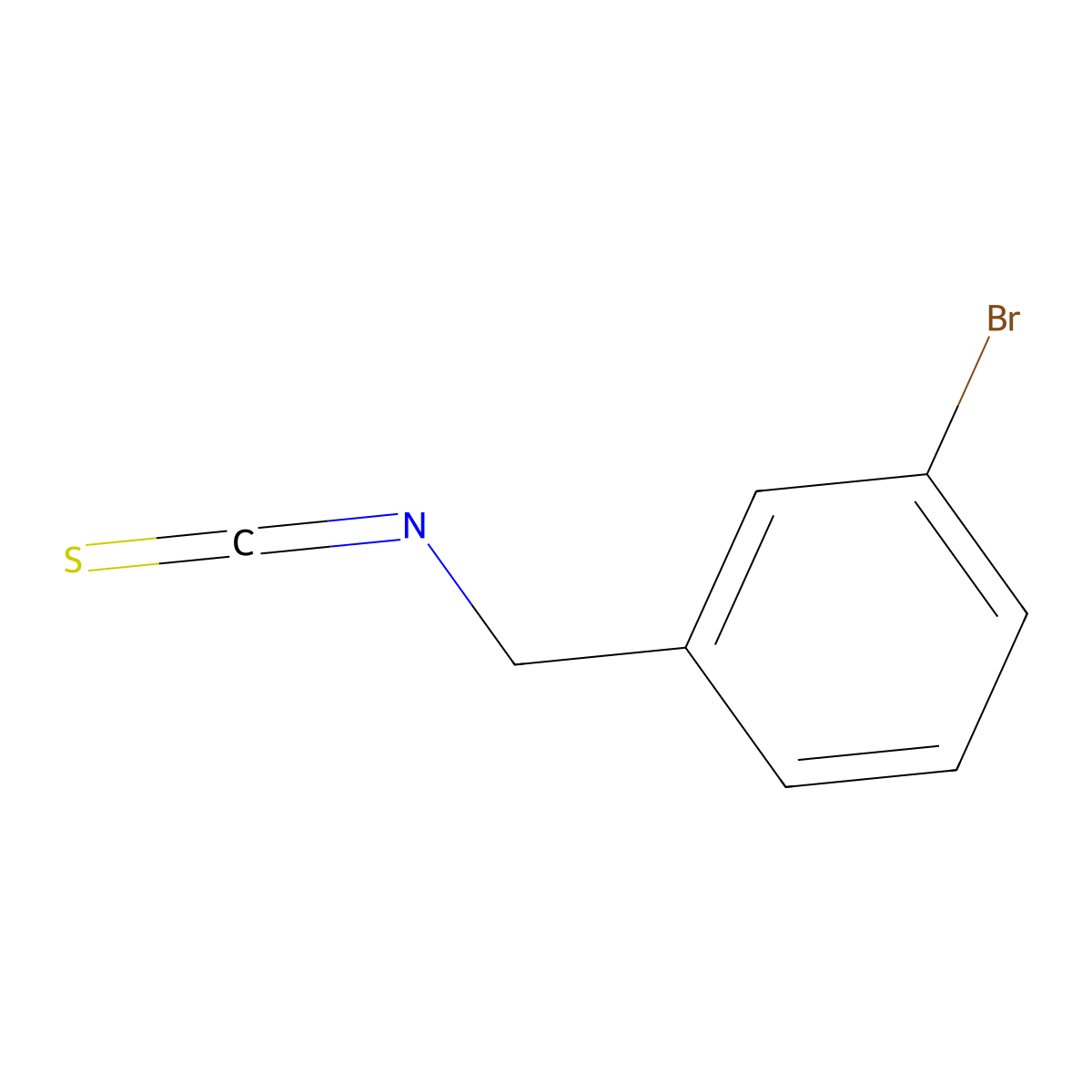 1-Bromo-3-(isothiocyanatomethyl)benzene molecular structure, CAS 3845-33-8