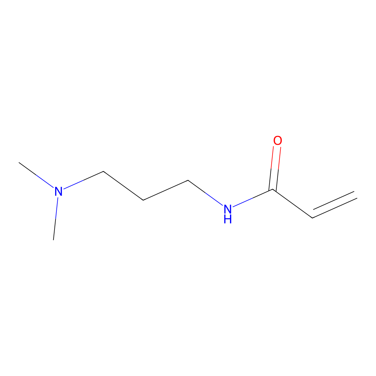 N,N-Dimethylaminopropyl acrylamide molecular structure, CAS 3845-76-9