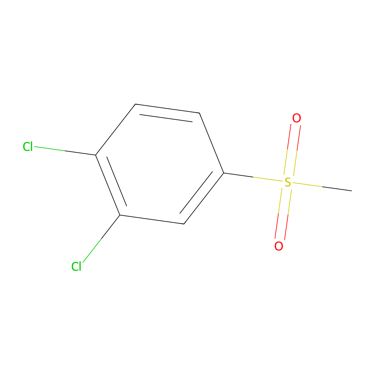 1,2-Dichloro-4-methylsulfonylbenzene molecular structure, CAS 38452-47-0