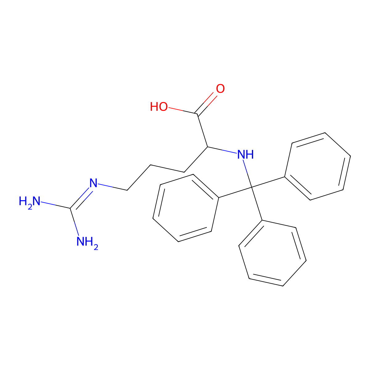 N2-trityl-L-arginine molecular structure, CAS 38453-62-2