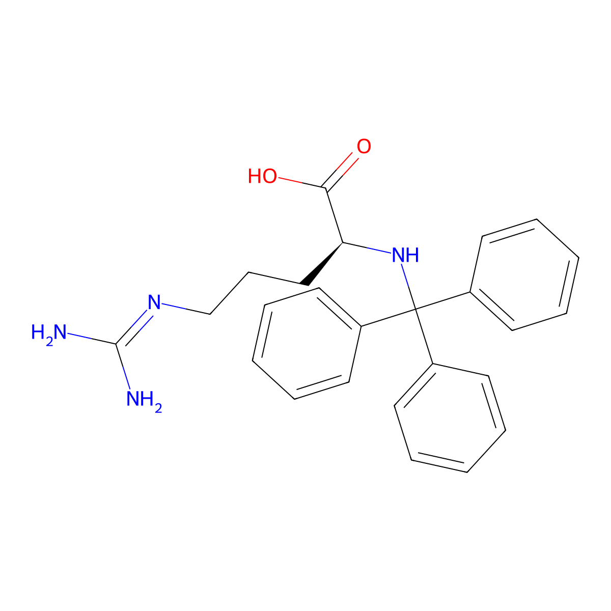 N2-trityl-L-arginine molecular structure, CAS 38453-62-2