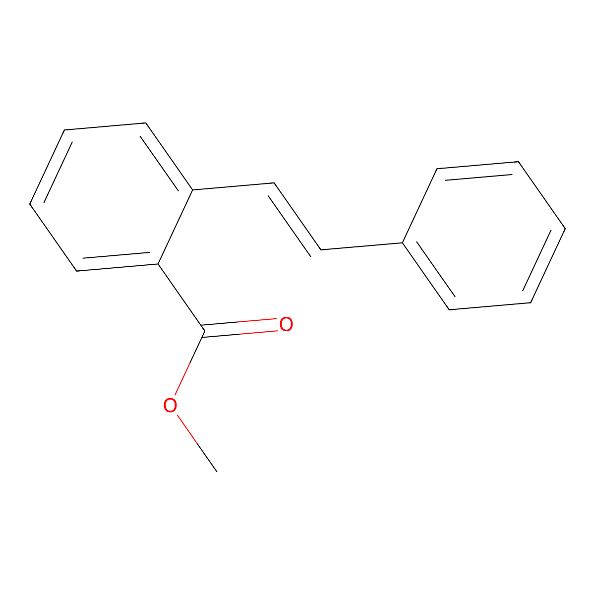 methyl 2-[(E)-2-phenylvinyl]benzoate molecular structure, CAS 38453-72-4