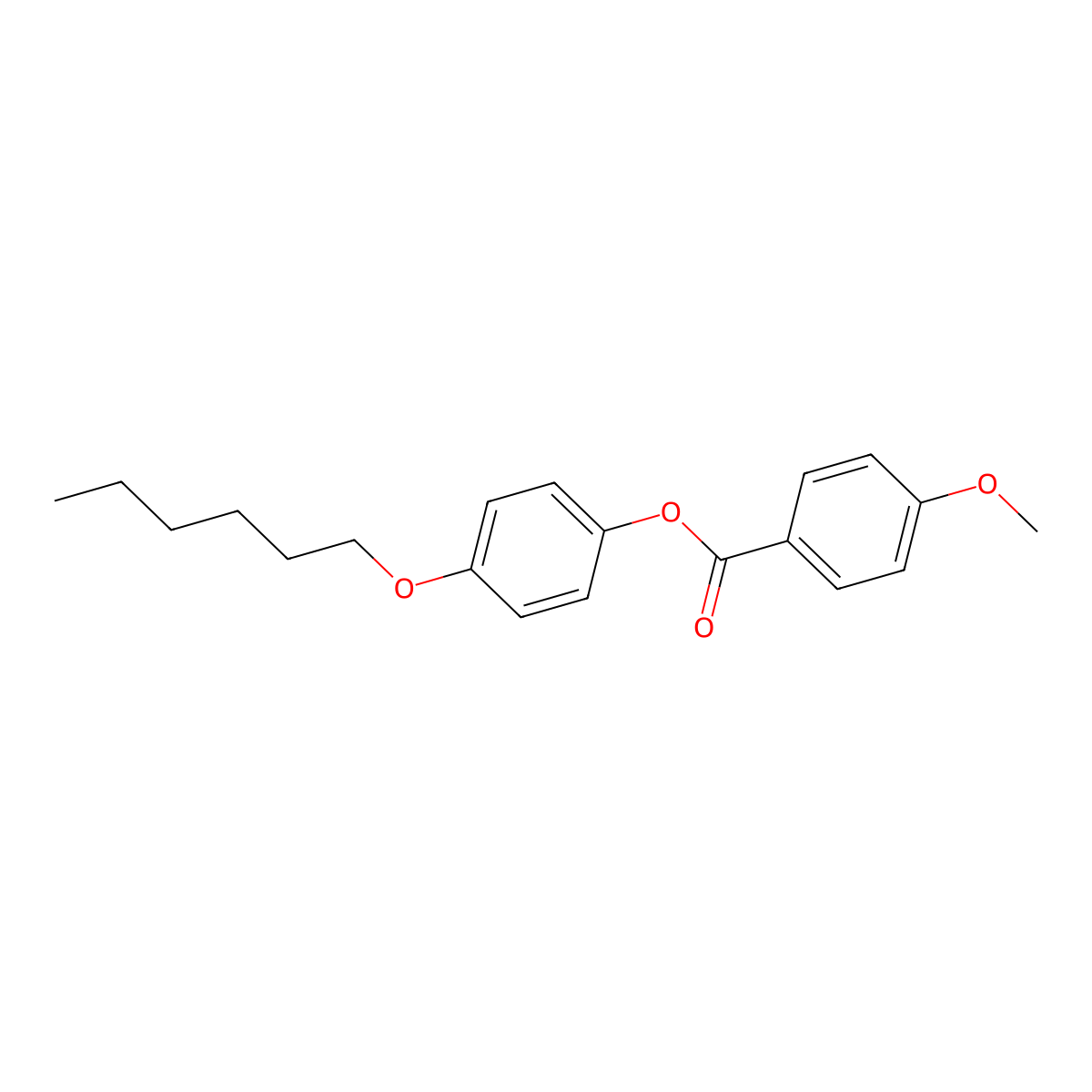 4-(Hexyloxy)phenyl 4-methoxybenzoate molecular structure, CAS 38454-29-4