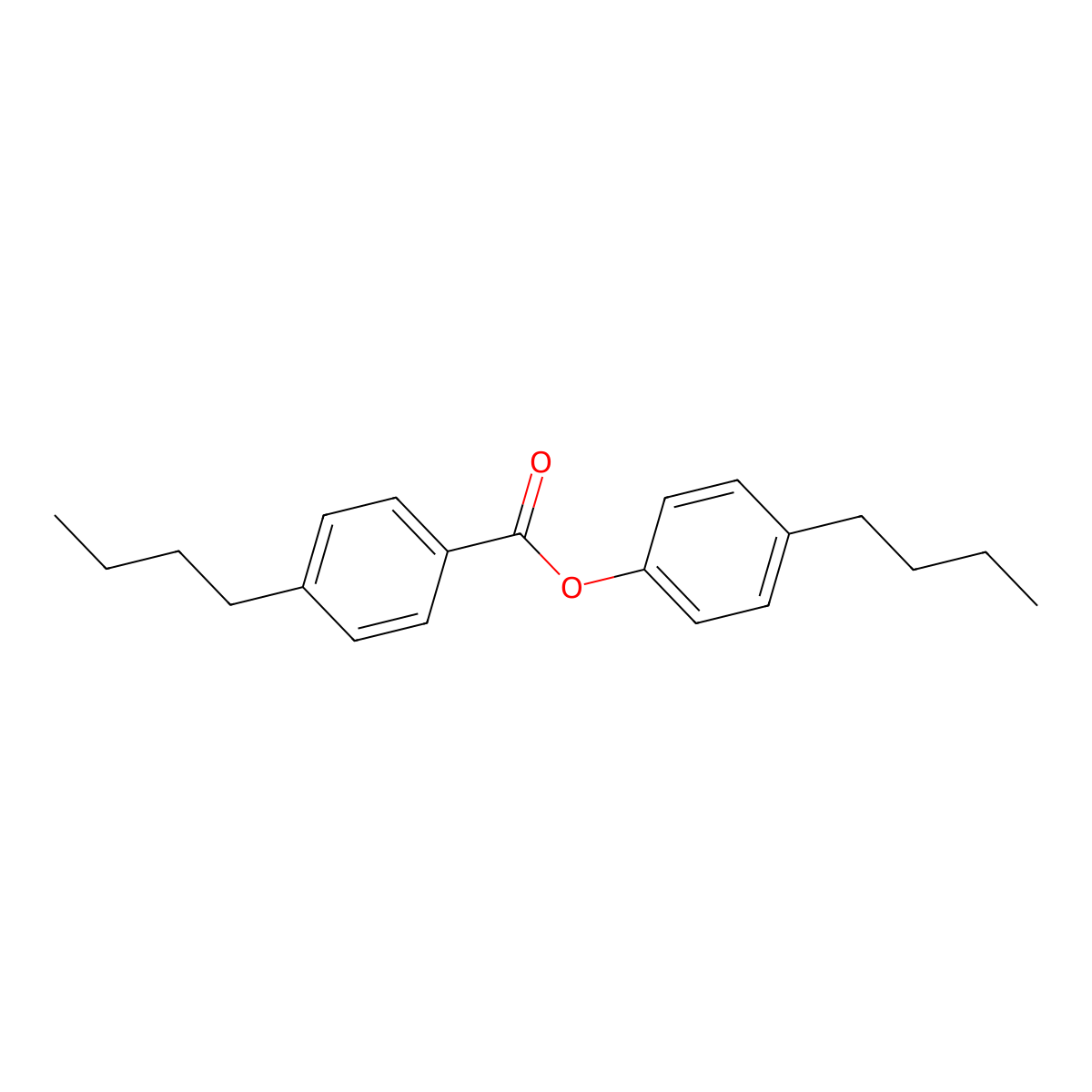 4-Butylphenyl 4-butylbenzoate molecular structure, CAS 38454-43-2