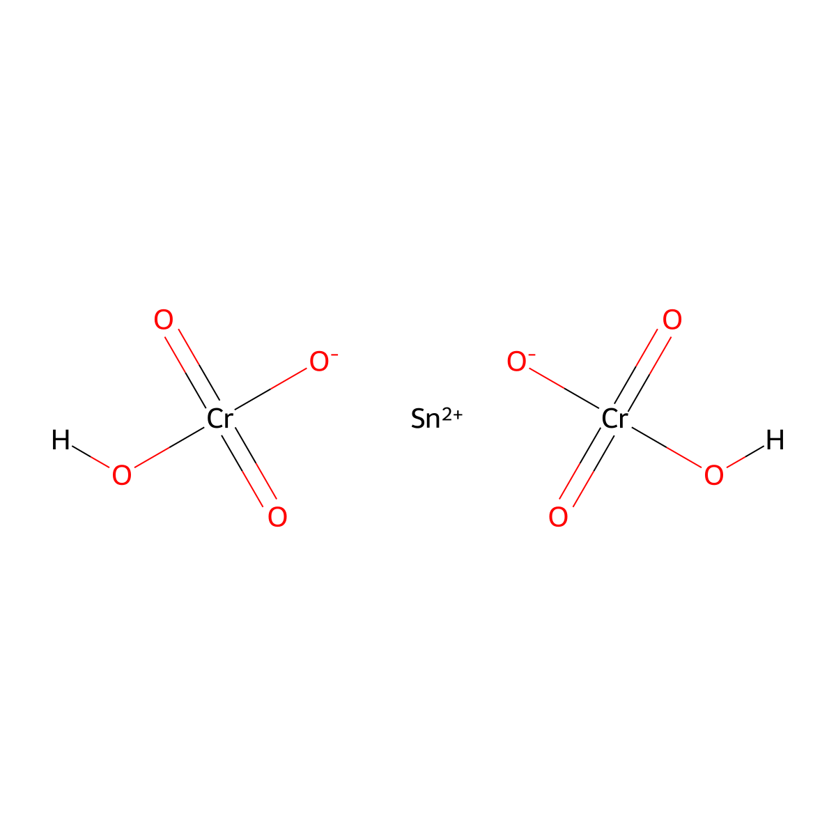 Stannous chromate molecular structure, CAS 38455-77-5