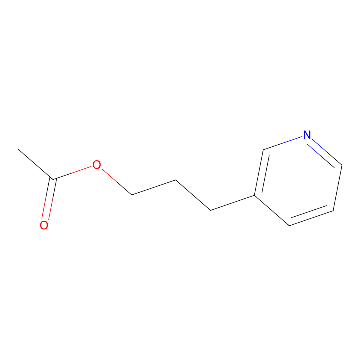 3-Pyridinepropanol, 3-acetate molecular structure, CAS 38456-24-5