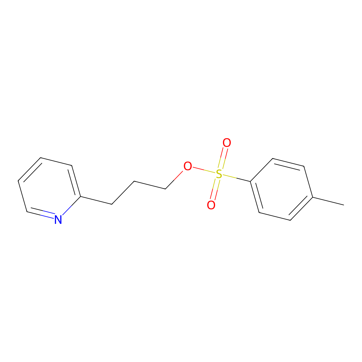 3-(Pyridin-2-yl)propyl 4-methylbenzene-1-sulfonate molecular structure, CAS 38456-26-7