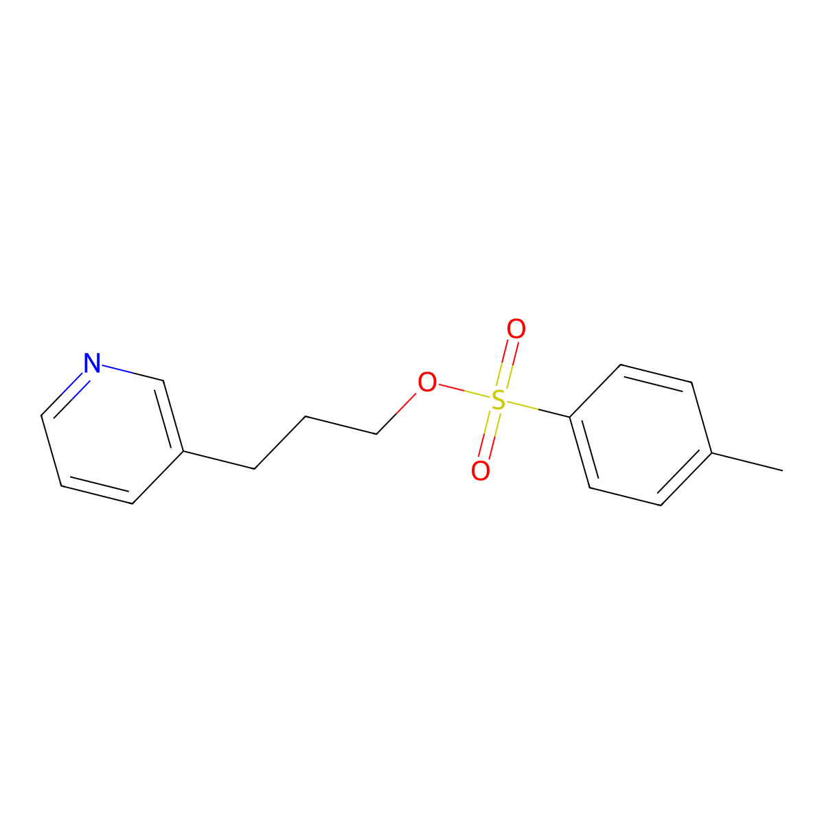 3-(Pyridin-3-yl)propyl 4-methylbenzene-1-sulfonate molecular structure, CAS 38456-27-8