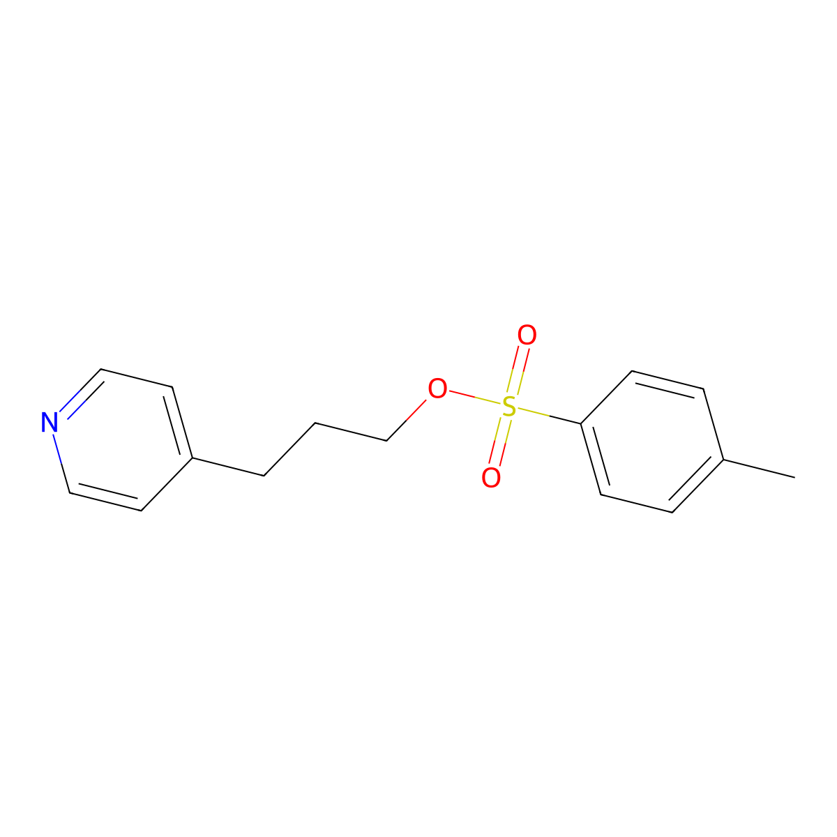 3-(Pyridin-4-yl)propyl 4-methylbenzene-1-sulfonate molecular structure, CAS 38456-28-9
