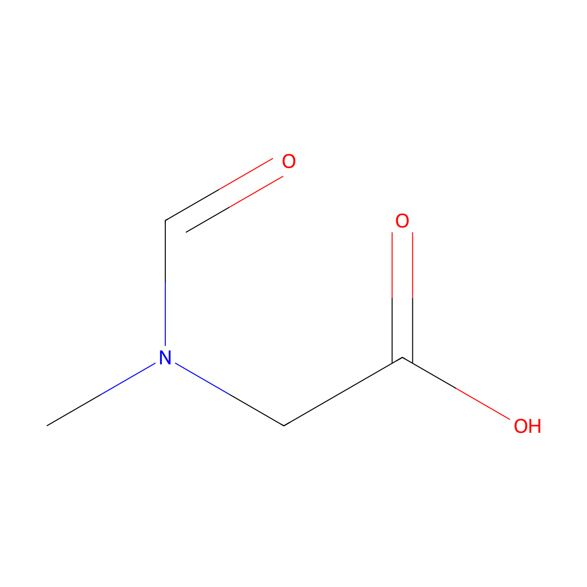 N-formylsarcosine molecular structure, CAS 38456-66-5