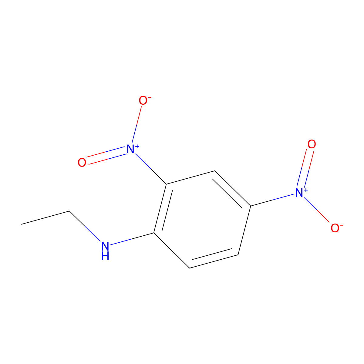 N-ethyl-2,4-dinitroaniline molecular structure, CAS 3846-50-2