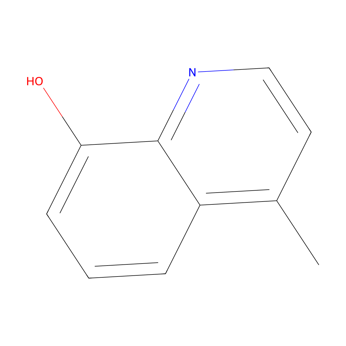 4-Methyl-8-hydroxyquinoline molecular structure, CAS 3846-73-9
