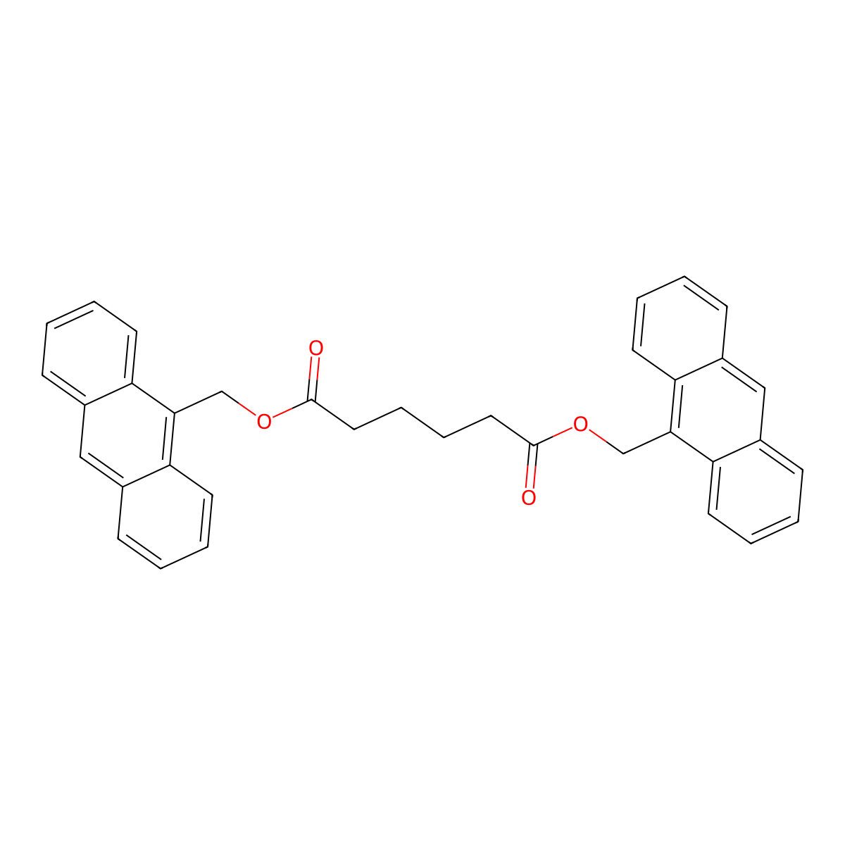 Bis(9-anthrylmethyl) adipate molecular structure, CAS 38460-14-9