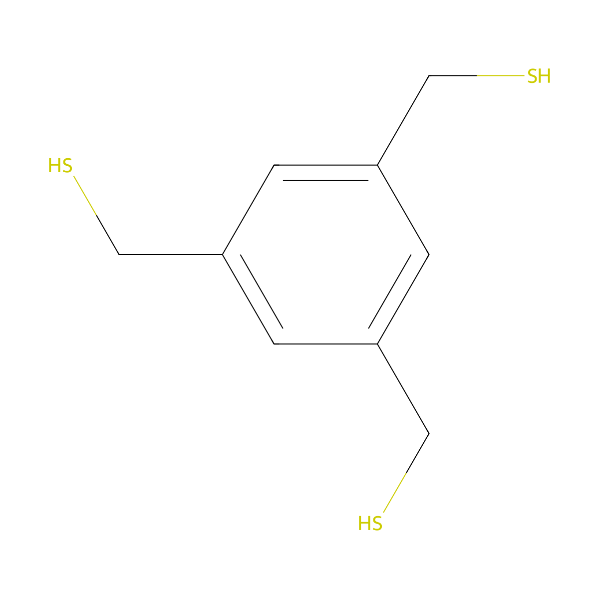 1,3,5-Tris(mercaptomethyl)benzene molecular structure, CAS 38460-57-0