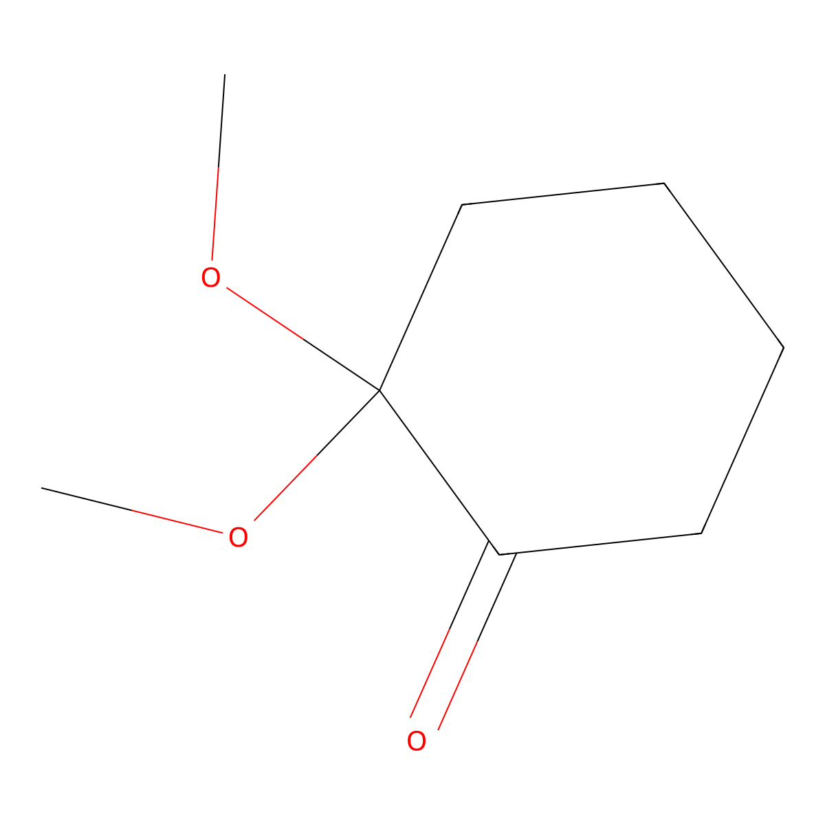 Cyclohexanone, 2,2-dimethoxy- molecular structure, CAS 38461-13-1