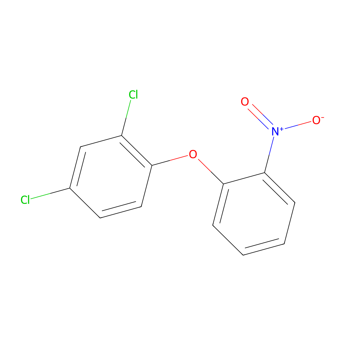 2,4-Dichloro-1-(2-nitrophenoxy)benzene molecular structure, CAS 38461-29-9