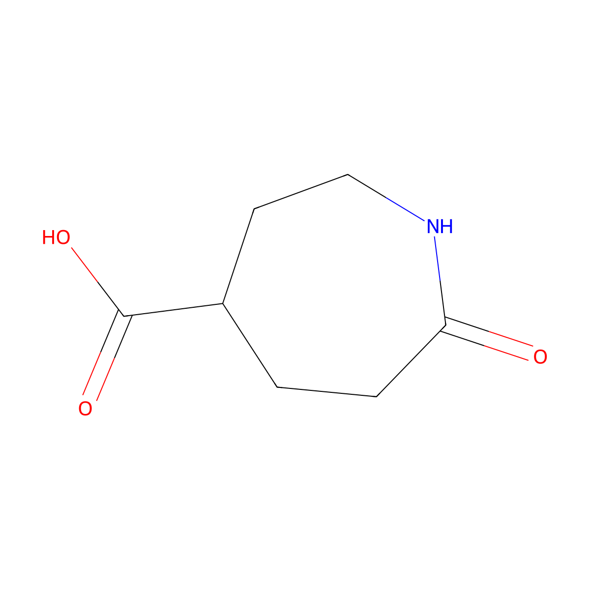 7-Oxoazepane-4-carboxylic acid molecular structure, CAS 38461-79-9