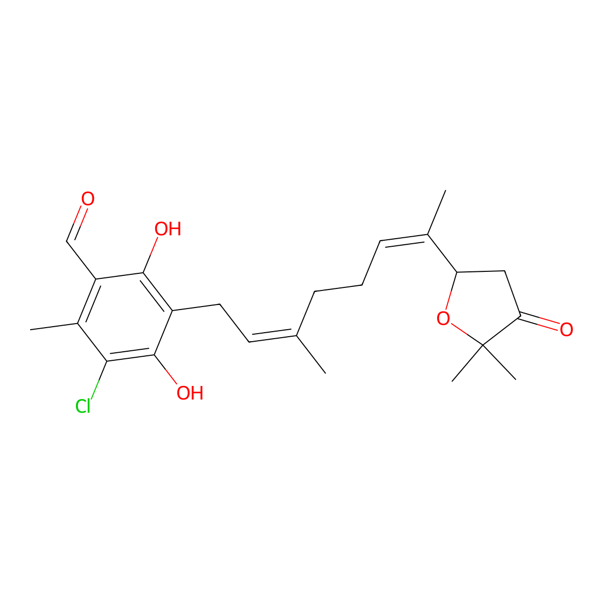 Ascofuranone molecular structure, CAS 38462-04-3