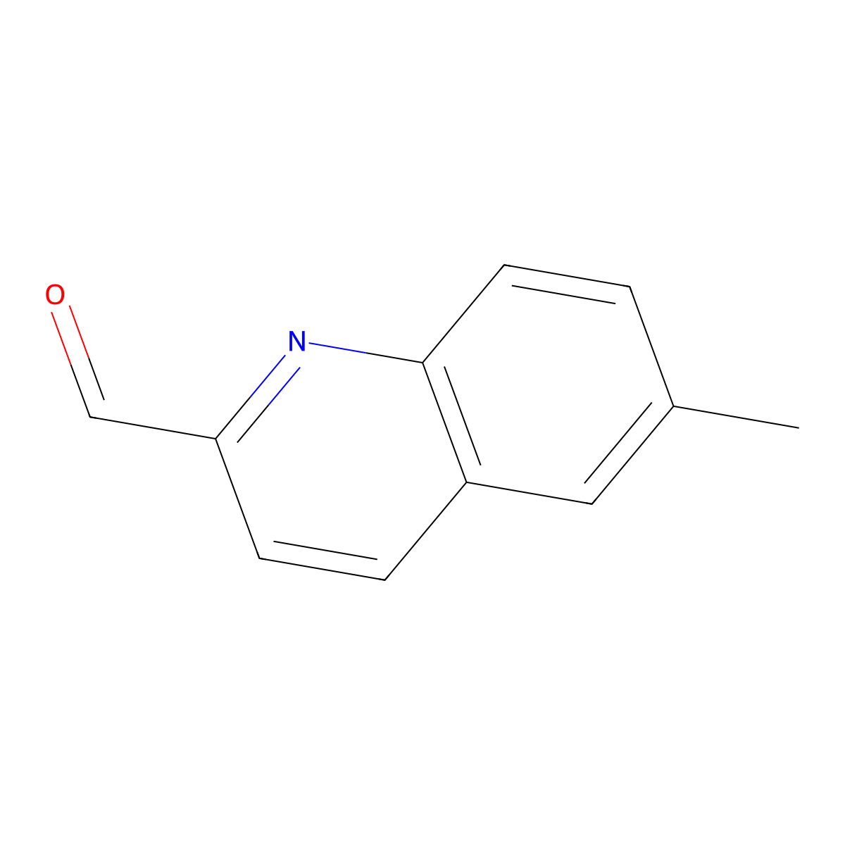 6-Methyl-2-quinolinecarboxaldehyde molecular structure, CAS 38462-78-1