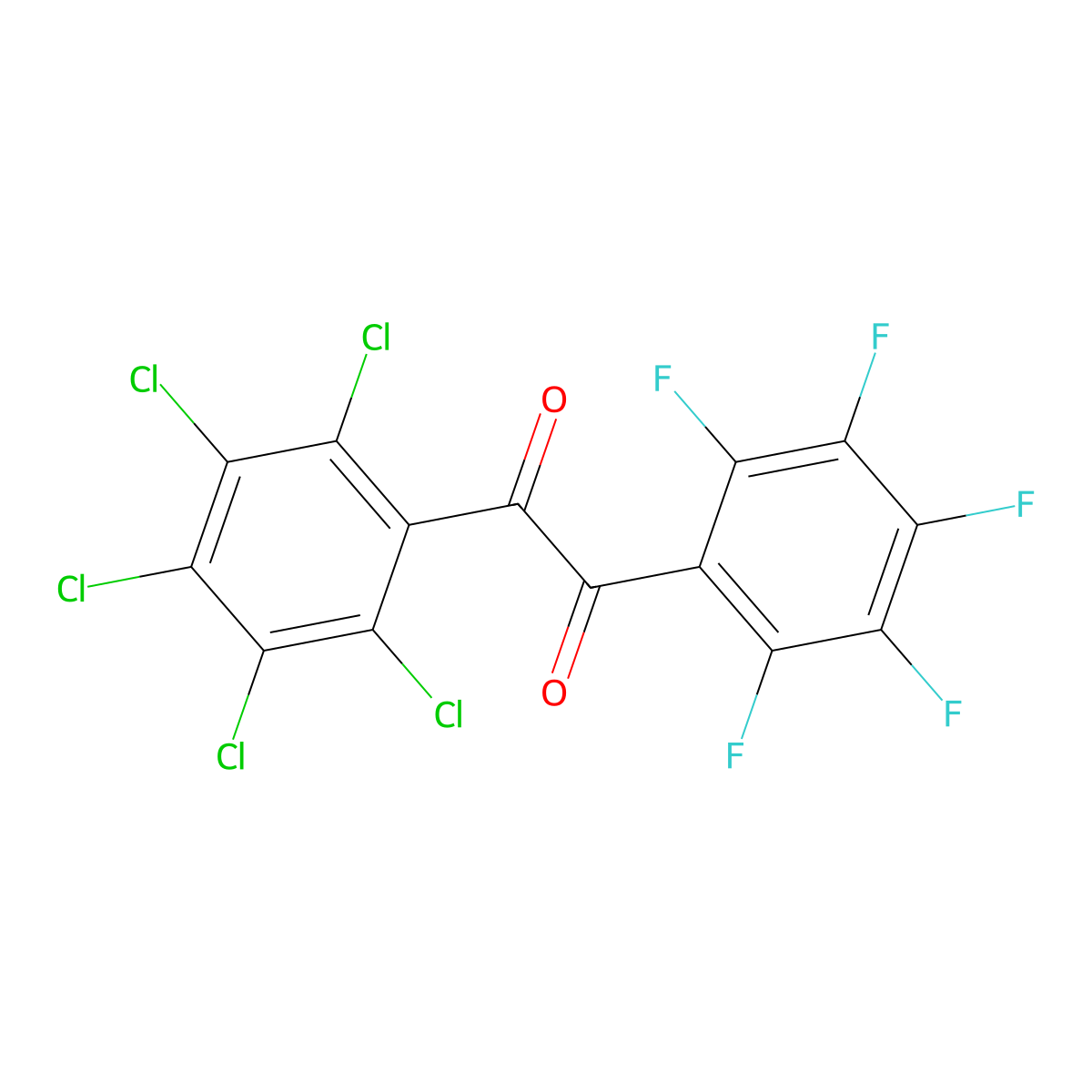 1-(Perchlorophenyl)-2-(perfluorophenyl)ethane-1,2-dione molecular structure, CAS 38463-15-9