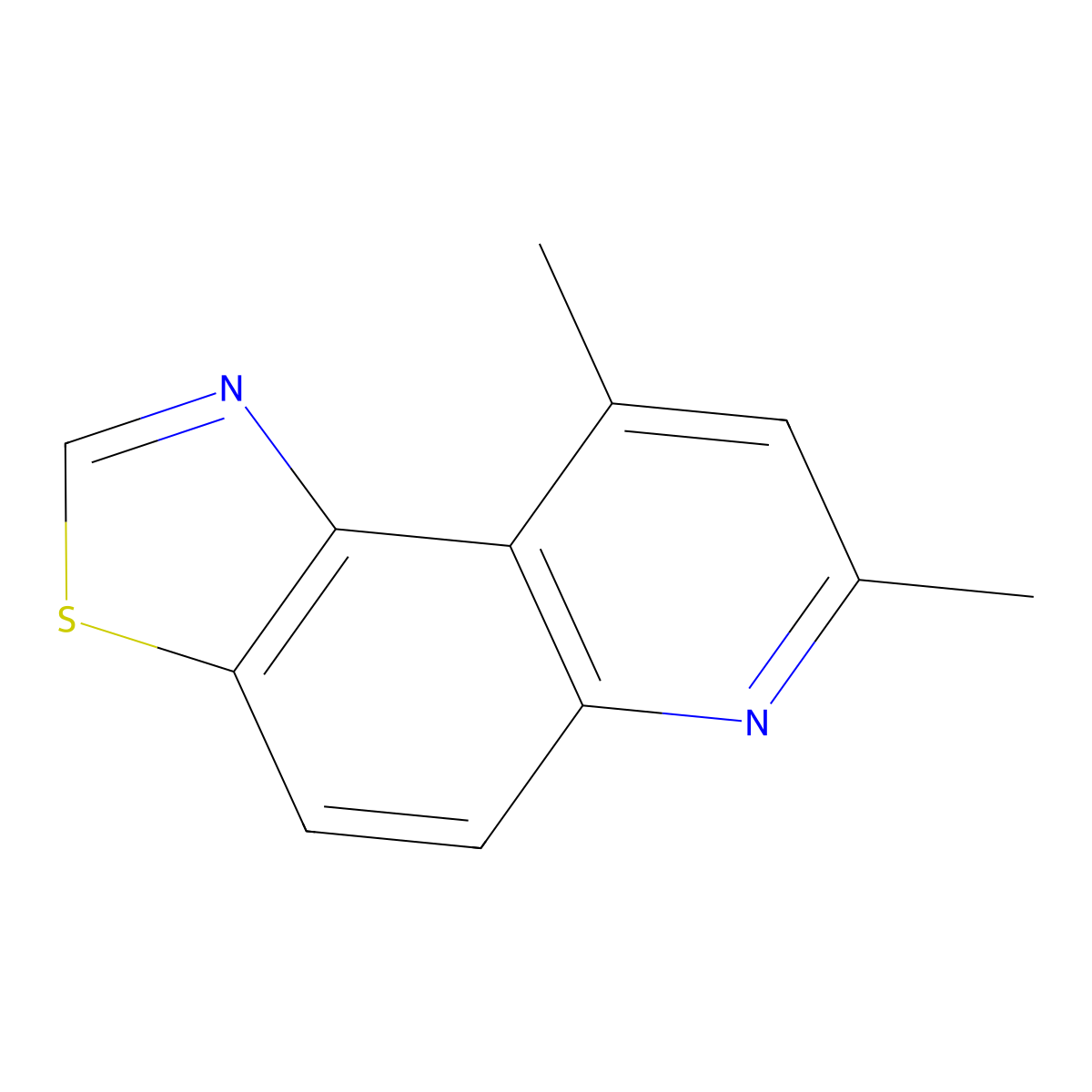 Thiazolo[4,5-f]quinoline, 7,9-dimethyl- molecular structure, CAS 38463-38-6