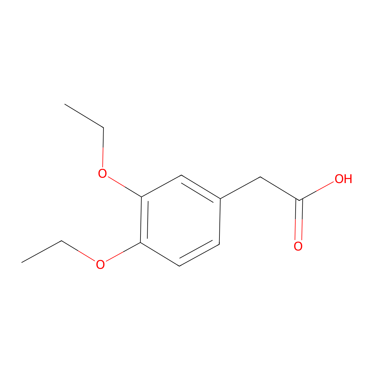 3,4-Diethoxyphenylacetic acid molecular structure, CAS 38464-04-9