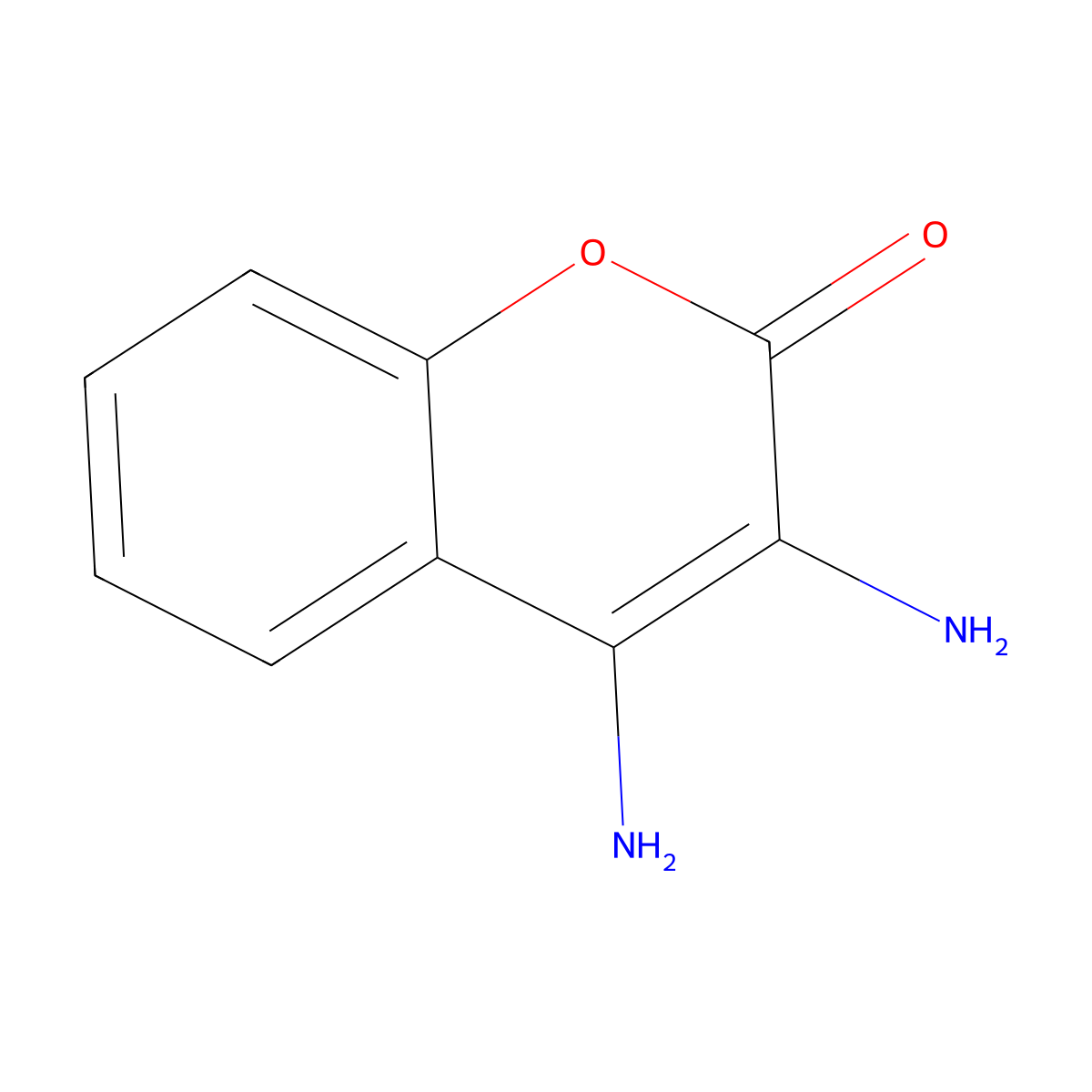 Coumarin, 3,4-diamino- molecular structure, CAS 38464-23-2